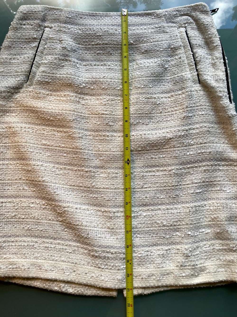 Halogen Cream Textured Pencil Skirt - Picture 2 of 16